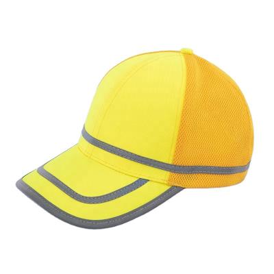 China 6-Panel Hat Industry Wholesale Price Custom Yellow Color 6 Panel Curved Brim Hat Trucker for sale