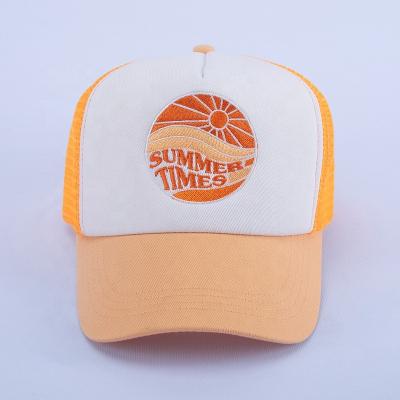 China Promotional 5-Panel Hat China Factory Price 5 Panel Fashion Polyester Mesh Trucker Hat For Men for sale