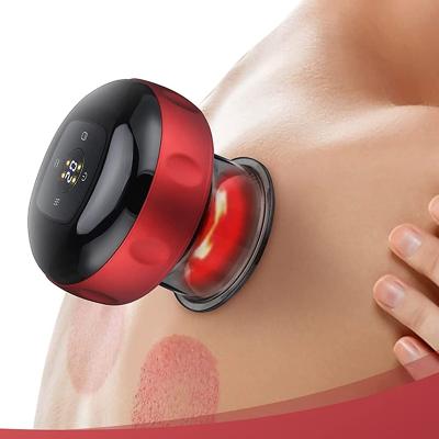 China Smart Electric Vacuum Cupping Cupping Massager Heat Massager Portable Smart Cupping Massager Therapy Set Gua Sha Suction Body Massager Vacuum Cups Red Light Heating by Scarping for sale