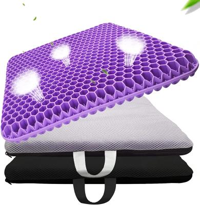 China Anti-pilling Breathable Honeycomb Design Pain Relief Egg Cushion Home Office Chair Cars Wheelchair Gel Cushion for sale