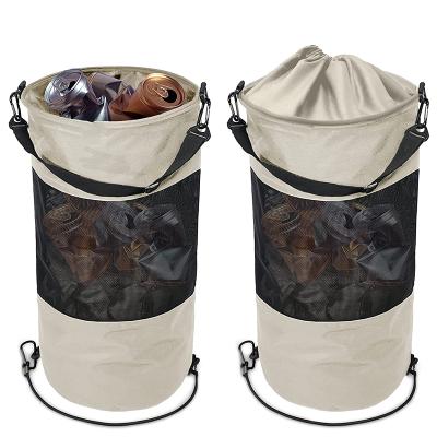 China beach & Vacation Tending Boat Garbage Bag Mesh Pontoon Boat Waste Cart Trash Can for Boat Kayak or Camper for sale