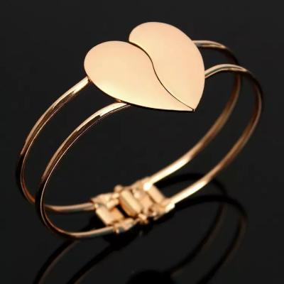 China Fashion Punk Bracelet Couple Heart Women Bracelets For Girl for sale