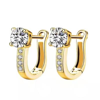 China FASHIONABLE Stud Earrings Zircon Silver Color Plated Earrings For Women Gift for sale