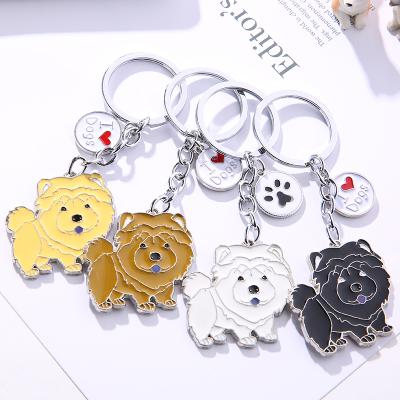 China Small New Chow Chow Dog Keyrings Animal Keychains Cute Cute For Bag Car Women Men Girls Boys Love Jewelry Christmas Gifts Bag Charm for sale