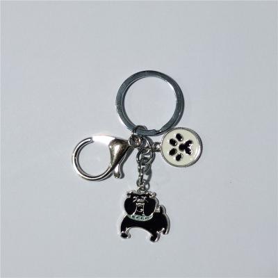 China Custom Souvenir Pomeranian Promotional Cute Dog Fashion Jewelry Bag Charm Dangle Dog Tag Key Chains for sale