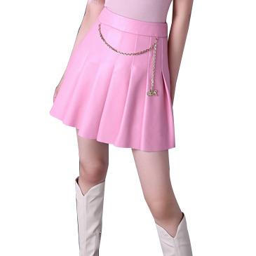 China Breathable Sheep Skin Girl's Hundred Times Chain Half Skirt Sheepskin Short Skirt Half Skirt for sale