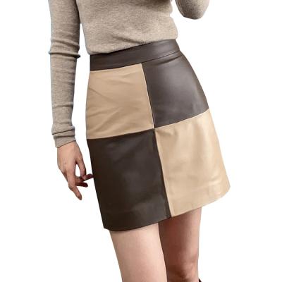 China Half Skirt Sheepskin Pin Seal High Waist Hip Short Skirt Breathable Dermal Body Skirt for sale