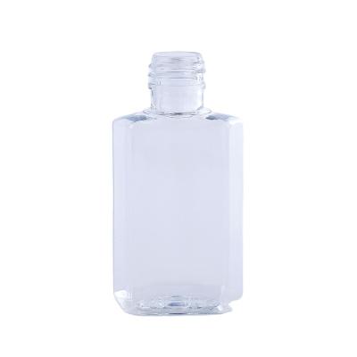 China Empty Bottle Clear 60ml PET Bottle For Hand Sanitizer With 20/410 Flip Top Cap for sale