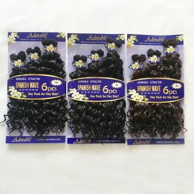 China 6pcs 4# Water Wave Synthetic Fiber Hair Expression Curly Hair Weft Water Wave for sale