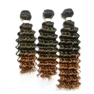 China curly hair weaving high temperature soft synthetic hair extension similar to hair extension deep wave for sale