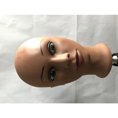 China Newest Makeup Soft Hair Training Head Manikin Without Hair For Black for sale