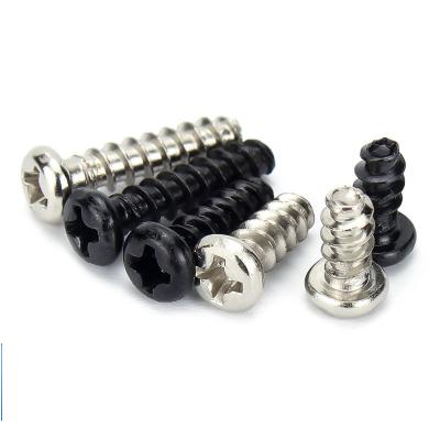 China Hardened Nickel Plated Steel Pan Head Thread m1.6 t5 Phillips Tail Self Tapping Forming Screw For Plastic for sale