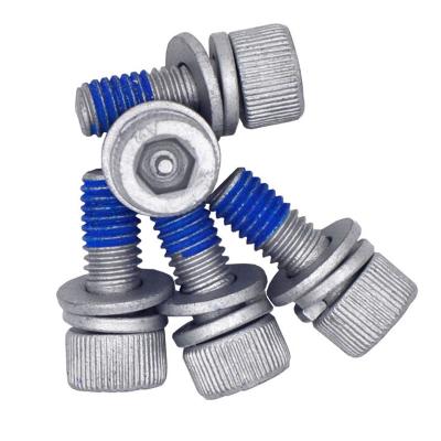 China DIN912 Cheese Hot Dip Galvanized Dacromet Anti Theft Security Hex Plug Cap Master Set Combination Sems Screw With Nylon Patch for sale