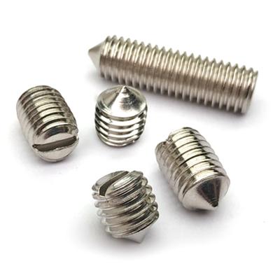 China A2 A4 Stainless Steel Cone Flat Point DIN553 ISO7434 Slotted Set Screw for sale