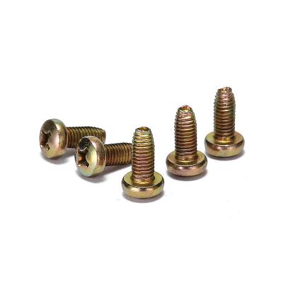 China DIN7500 Cross Recessed Pan Galvanized Steel Galvanized Triangle Wire Bearing Head Screw for sale