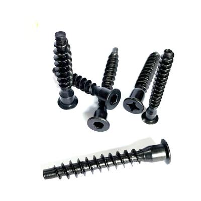 China Pan Furniture 7 x 50mm Hex Socket Wood Confirmat Steel Black Galvanized Screw for sale