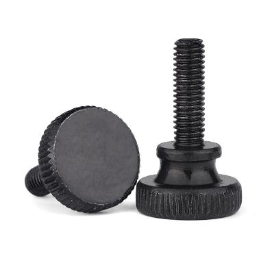 China M2.5 M10 Round Black Zinc Stainless Steel Brake 304 316 Flare Type High Collar Hand Tighten Knurled Head Thumb Screw for sale