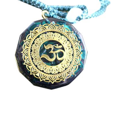 China Europe Wholesale Raw Malachite Orgonite Pendant Crystal Crafts Gemstone Orgone Energy Pendant Necklace for sale