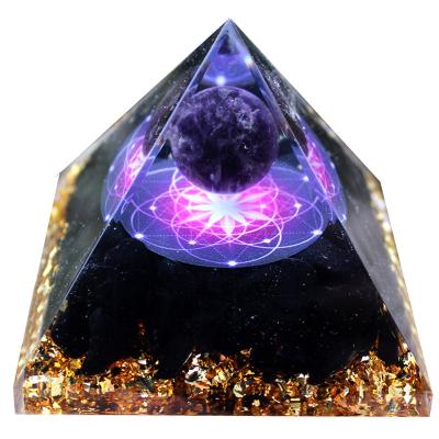 China Europe New Design Amethyst Ball Orgone Orgonite Pyramids Spiritual Healing Stone Crystal Stone Gifts for sale