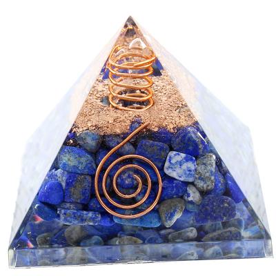 China Europe Handmade Lapis Lazuli Orgone Orgonite Pyramids Reiki Chakra Energy Crystal Crafts Meditation Tool for sale