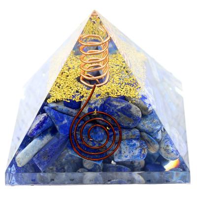 China Europe High Quality Lapis Lazuli Crystal Tower Orgone Pyramids Crystal Resin Crafts Yoga Reiki Meditation for sale