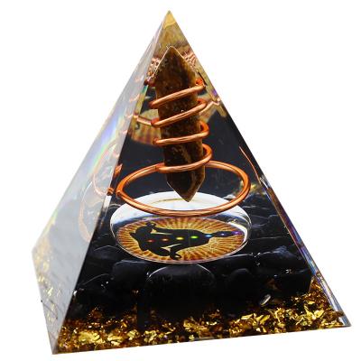 China Europe New Design Tiger's Eye Crystal Point Obsidian Orgone Orgonite Pyramids Reiki Chakra Energy Crystal Crafts for sale