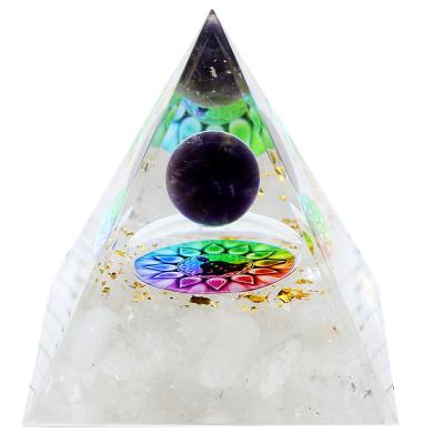 China Europe Wholesale Rock Crystal Quartz Energy Orgone Organite Pyramid Crystal Crafts Gift Healing Chakra for sale