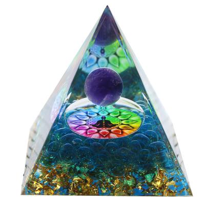 China Europe Wholesale Healing Stones Resin Energy Generator Orgonite Orgone Pyramids Crystal Crafts Gifts for sale