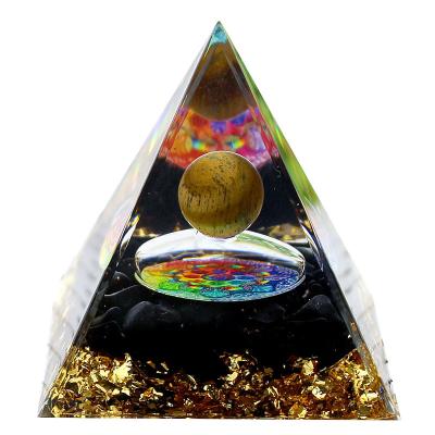 China Europe Wholesale Amethyst Ball Energy Orgone Organite Pyramid Crystal Gemstone Crafts Gift Healing NEW for sale