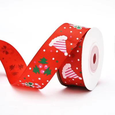 China High Tenacity Candy Cane Cake Blue Black Acetate Ribbon Bow Ribbon Printing Raw Grain Cinta Borlon Cinta De Colores Grogren Tela For Bows for sale