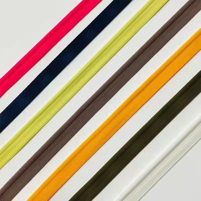 China 1cm Woven Core Rope Band Cord Polyester Satin Sustainable Piping Fabric Braided Wrapping Tape For Home Textile for sale