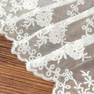 China White 3D Hollow Milk Skirt Silk Curtain Lolita Water Soluble Embroidered Lace Edge for sale