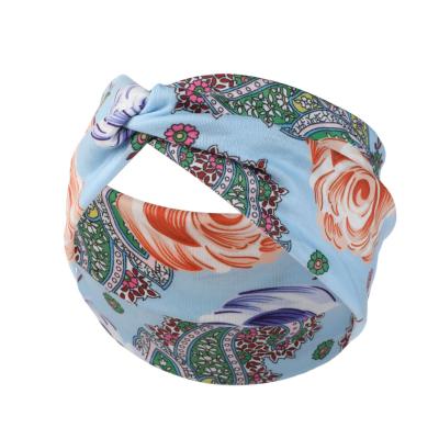 China New Style Twist Print Pattern Print African Headband For Women Salon Ladies Hair Accessories Make Up Hair Wrap Headbands for sale