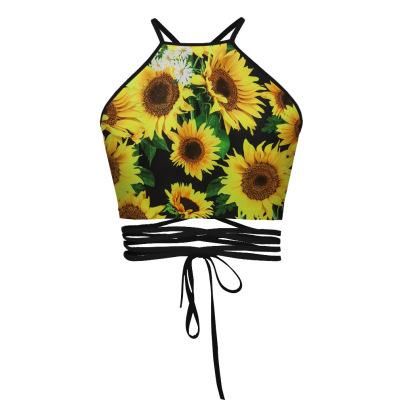 China xiongyun animation products digital print viable promotional women's belly baring new vest summer strap breast for sale