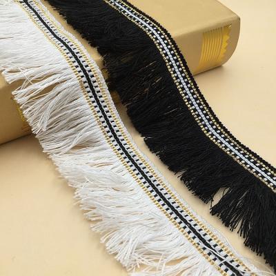 China Viable Eyelash Lace Trims Scarf DIY Home Accessories DIY Home Accessories Tassel Lace Strap Beard Beard Style Polyester 5cm Embroidered for sale