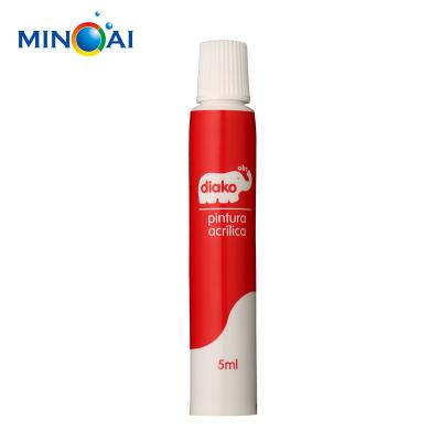 China Paint Offset Printed Laminated Acrylic Oil Paint Tube Packaging for sale