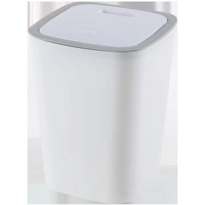 China Sustainable Household press type bedroom living room bathroom toilet paper bin with lid Wastebasket for sale