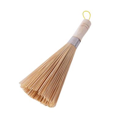 China Sustainable Natural Bamboo Brush Pot Washing Kitchen Restaurant Household Cleaning Brush Chinese Old Fashioned Brush for sale