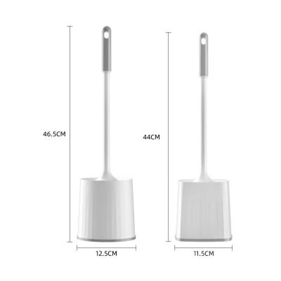 China Sustainable Stainless steel long handle with base for company and home use Sanitary cleaning set Toilet brush for sale