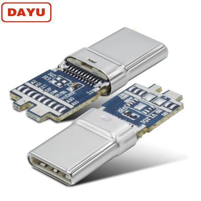 China Movable & USB C Connector Computer Male Type USB 3.1 24 Pin Type C Quick Billing For PCB for sale