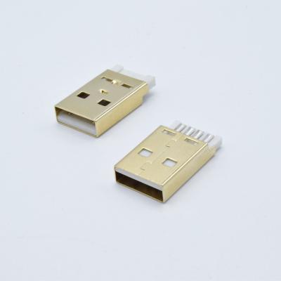 China Power Dayu Golden USB 2.0 Male Connector Type A Connector for USB Cable for sale