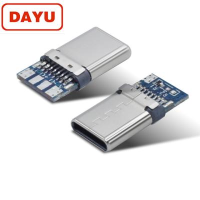 China Power Dayu USB 3.0 Fast Charging C Male Connector With PCB Board Soldering USB Data Cable for sale