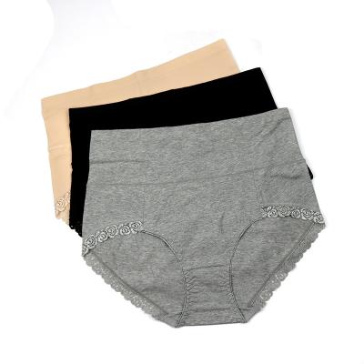 China Antibacterial Wholesale Women's Ladies Underwear Cotton Lace Cotton High Waist High Waist Panties for sale