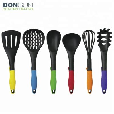 China Sustainable Colorful Nylon Kitchen Utensils Cooking Set for sale