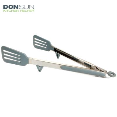 China Viable BBQ Hot Sale Kitchen BBQ Grill Tongs Plastic Locking Food Tongs for sale