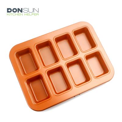 China 8-Cavity Rectangle Viable Non-Stick Roll Pan Brownie Cake Pan for sale