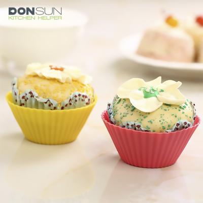 China Sustainable Silicone Food Grade Muffin Baking Cups for sale