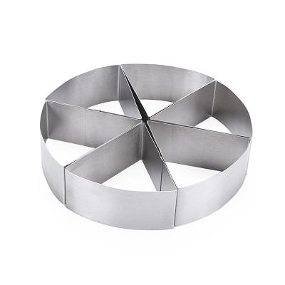 China Sustainable Round Stainless Steel Cake Slitting Mousse Ring Mold Slicer Kitchen Baking Tool for sale