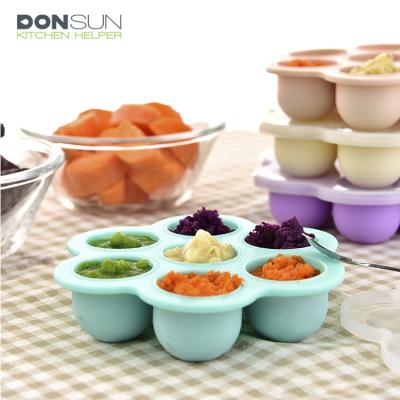 China Multifunction Freshness Preservation Silicone Baby Food Storage Containers With Lids for sale