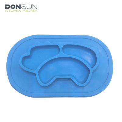 China Hotel restaurant new arrival silicone suction dish toddler food grade silicone suction dish home for baby for sale